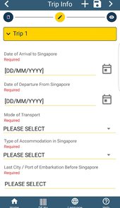 SG Arrival Card app