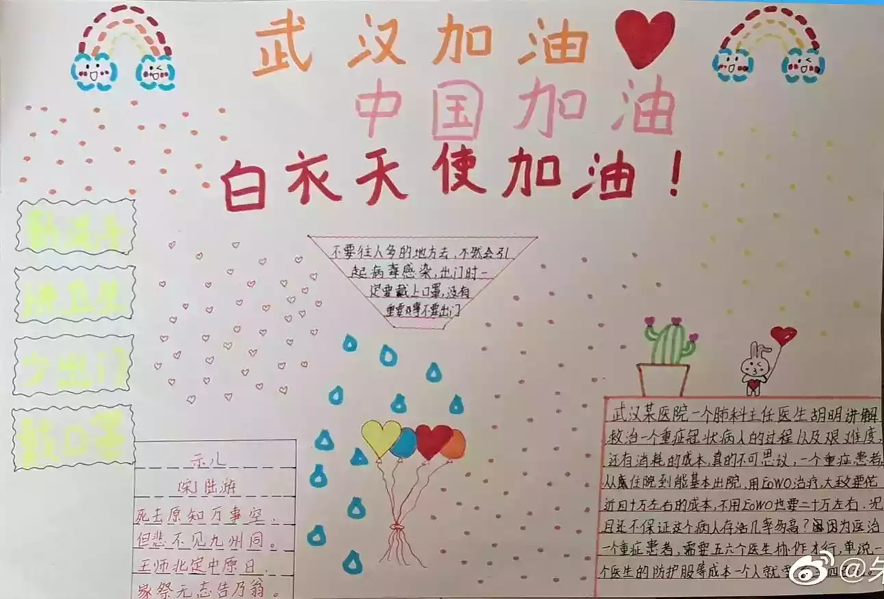 抗疫手抄报简单又漂亮