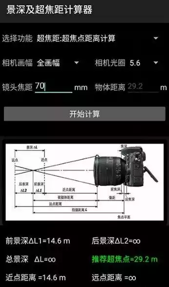 景深超焦距计算器手机版