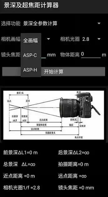 景深超焦距计算器手机版