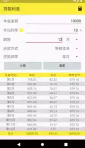利率计算器在线计算