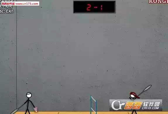 火柴人打羽毛球双人版