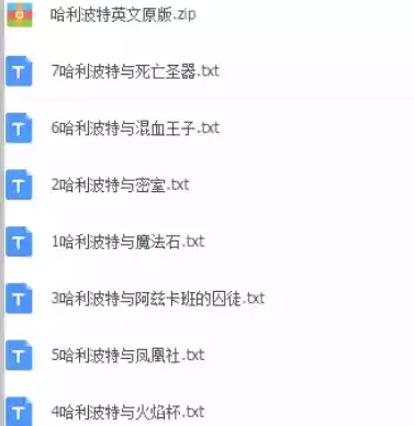 哈利波特小说英文版