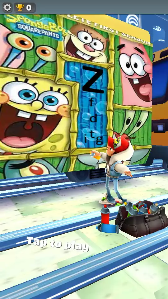 地铁跑酷海绵宝宝魔改版(地铁海绵)