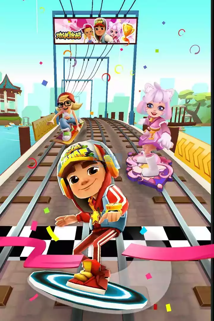 地铁跑酷上帝视角版雪地