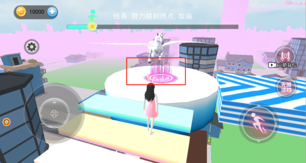 校园女孩樱瓣轻踏