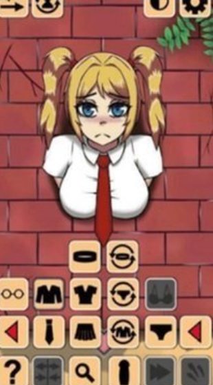 卡在墙壁上的女孩